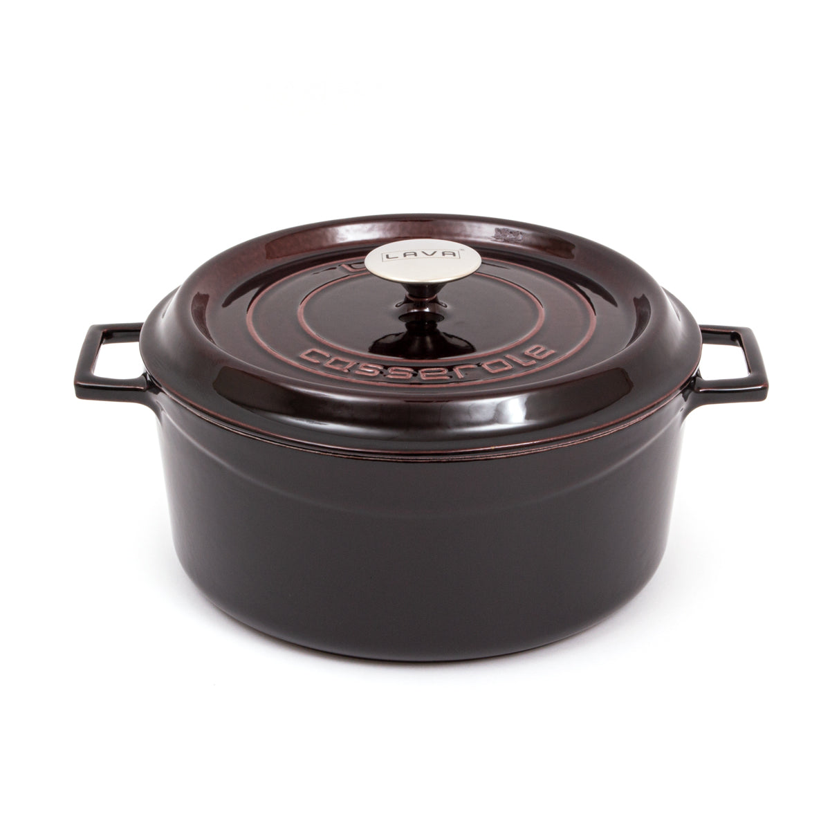 LAVA Round Cast Iron Dutch Oven 28 cm cast iron cookware by Patriot Tactical, homestead American heritage design – alternate color
