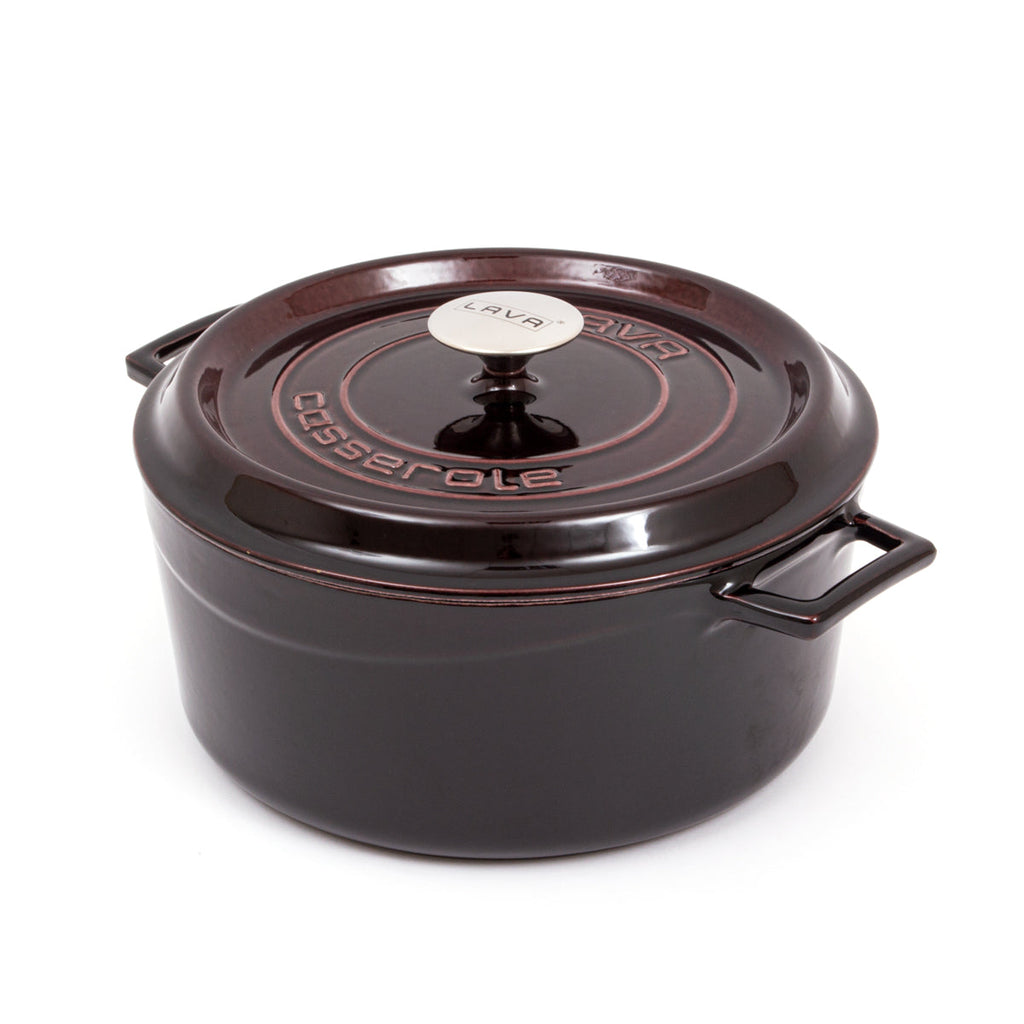 LAVA Round Cast Iron Dutch Oven 28 cm cast iron cookware by Patriot Tactical, homestead American heritage design – main image