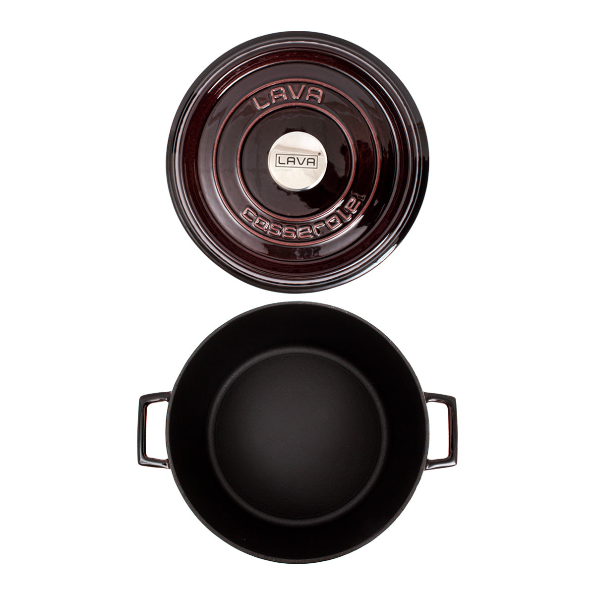 LAVA Round Cast Iron Dutch Oven 28 cm cast iron cookware by Patriot Tactical, homestead American heritage design – lifestyle view