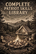 Patriot Skills Library: 9 Ebooks ebook cover by Patriot Tactical, homestead American heritage design – main image