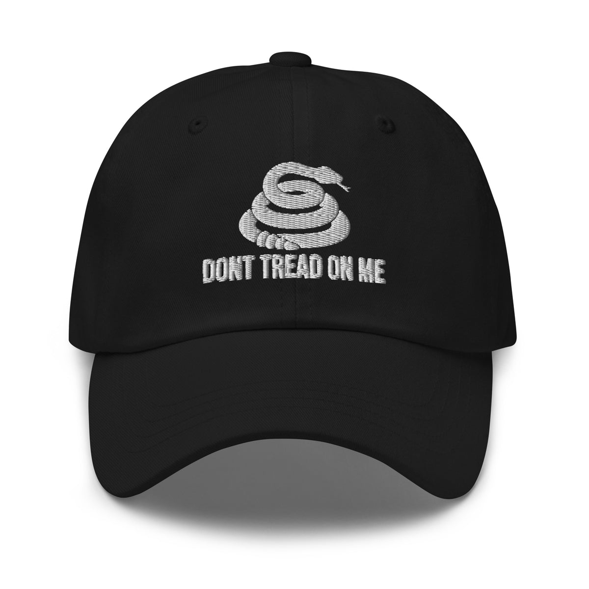 Don't Tread On Me Embroidered Hat embroidered hat by Patriot Tactical, homestead American heritage design – main image