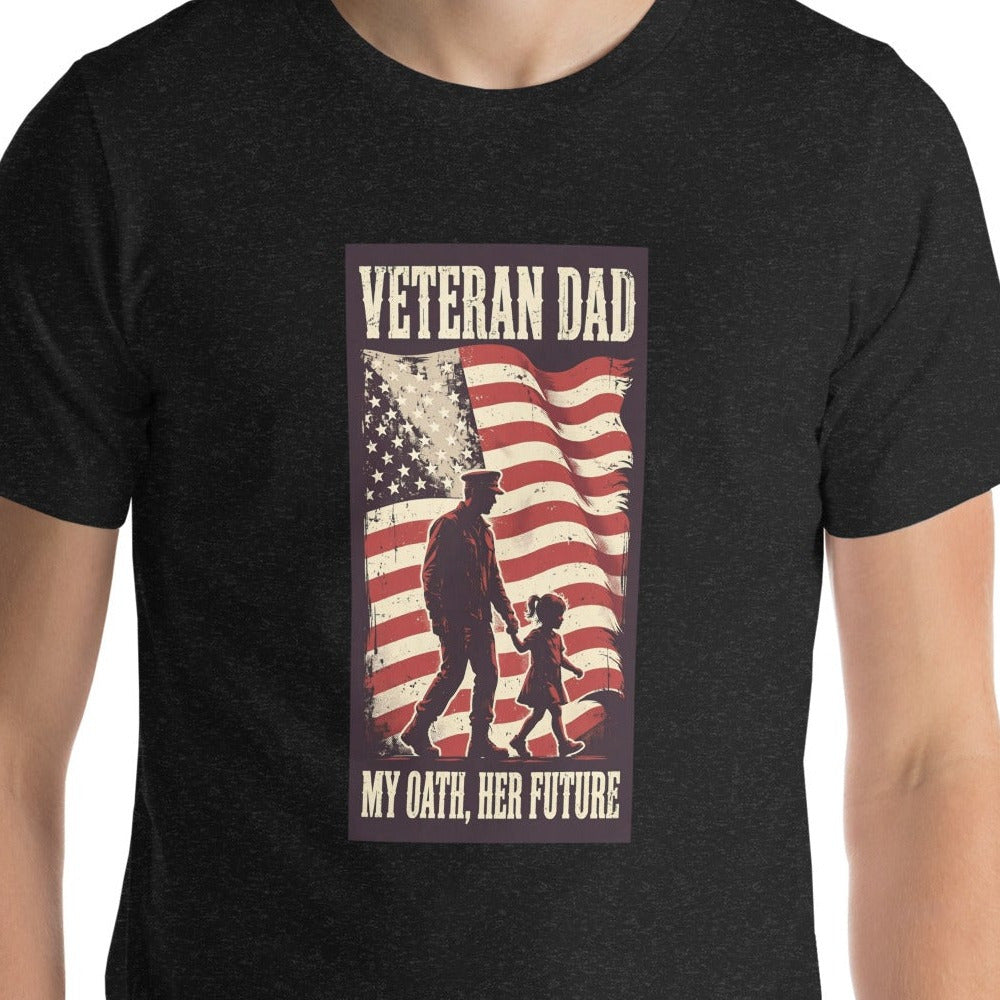 Dad. Veteran. Hero. Grill Master. Tee t-shirt by Patriot Tactical, homestead American heritage design – main image