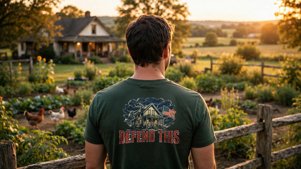 Defend This T-Shirt worn in a lifestyle photo