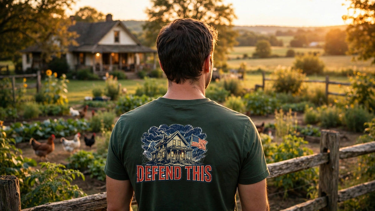 Defend This T-Shirt worn in a lifestyle photo