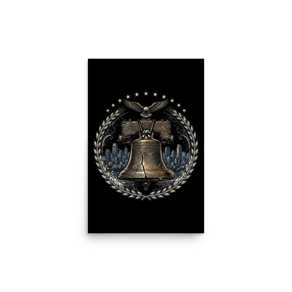 Liberty Bell Skyline Poster poster by Patriot Tactical, homestead American heritage design – main image