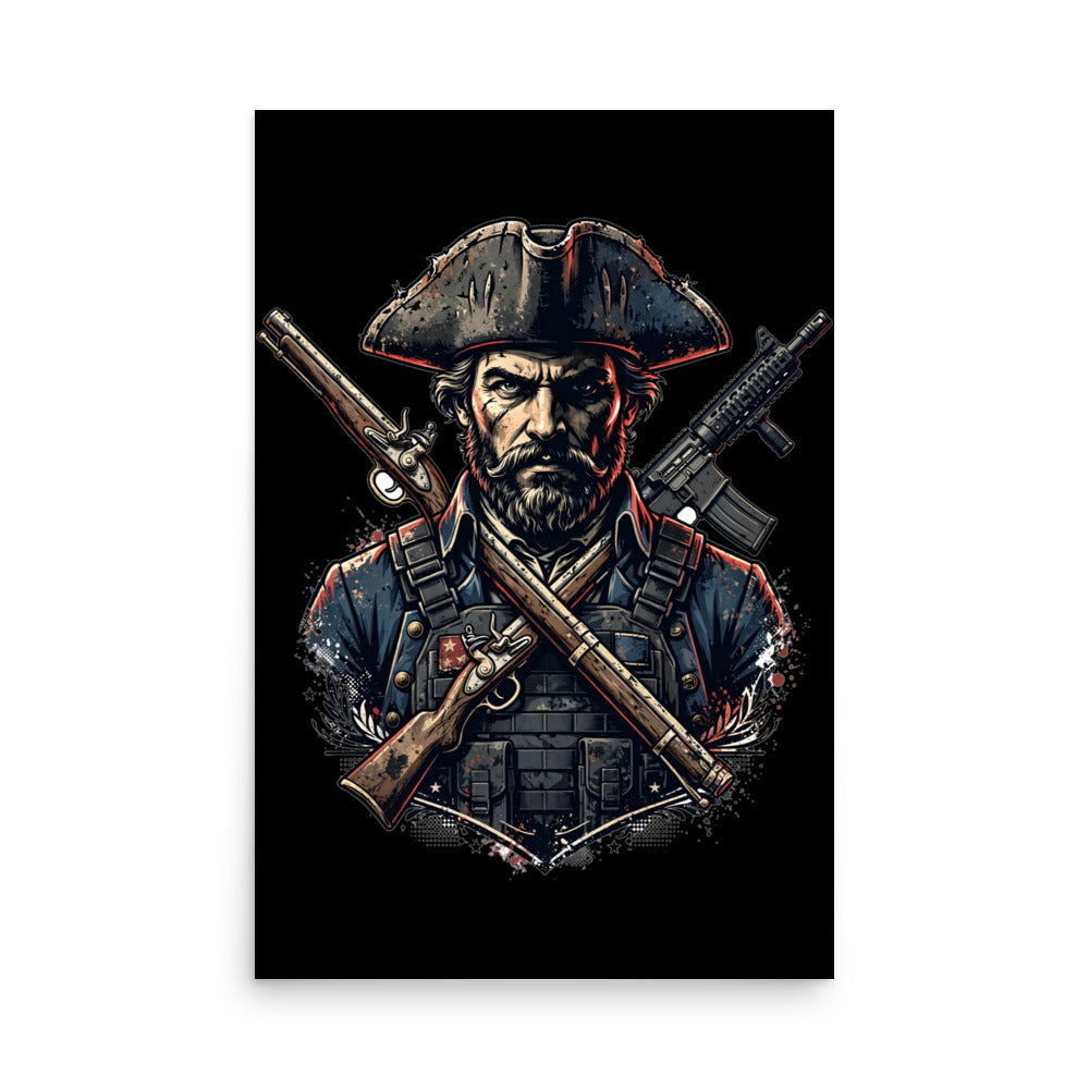 Minuteman Reborn Poster poster by Patriot Tactical, homestead American heritage design – lifestyle view