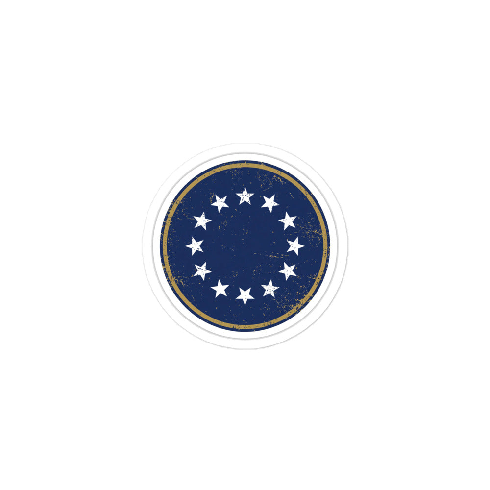 Betsy Ross 13-Star Flag Vinyl Sticker Sticker vinyl sticker by Patriot Tactical, homestead American heritage design – main image