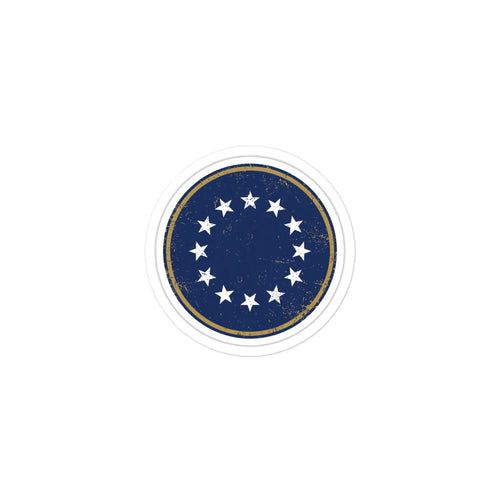 Betsy Ross 13-Star Flag Vinyl Sticker Sticker vinyl sticker by Patriot Tactical, homestead American heritage design – main image