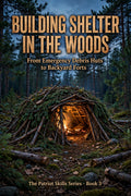 Building Shelter in the Woods Ebook ebook cover by Patriot Tactical, homestead American heritage design – main image