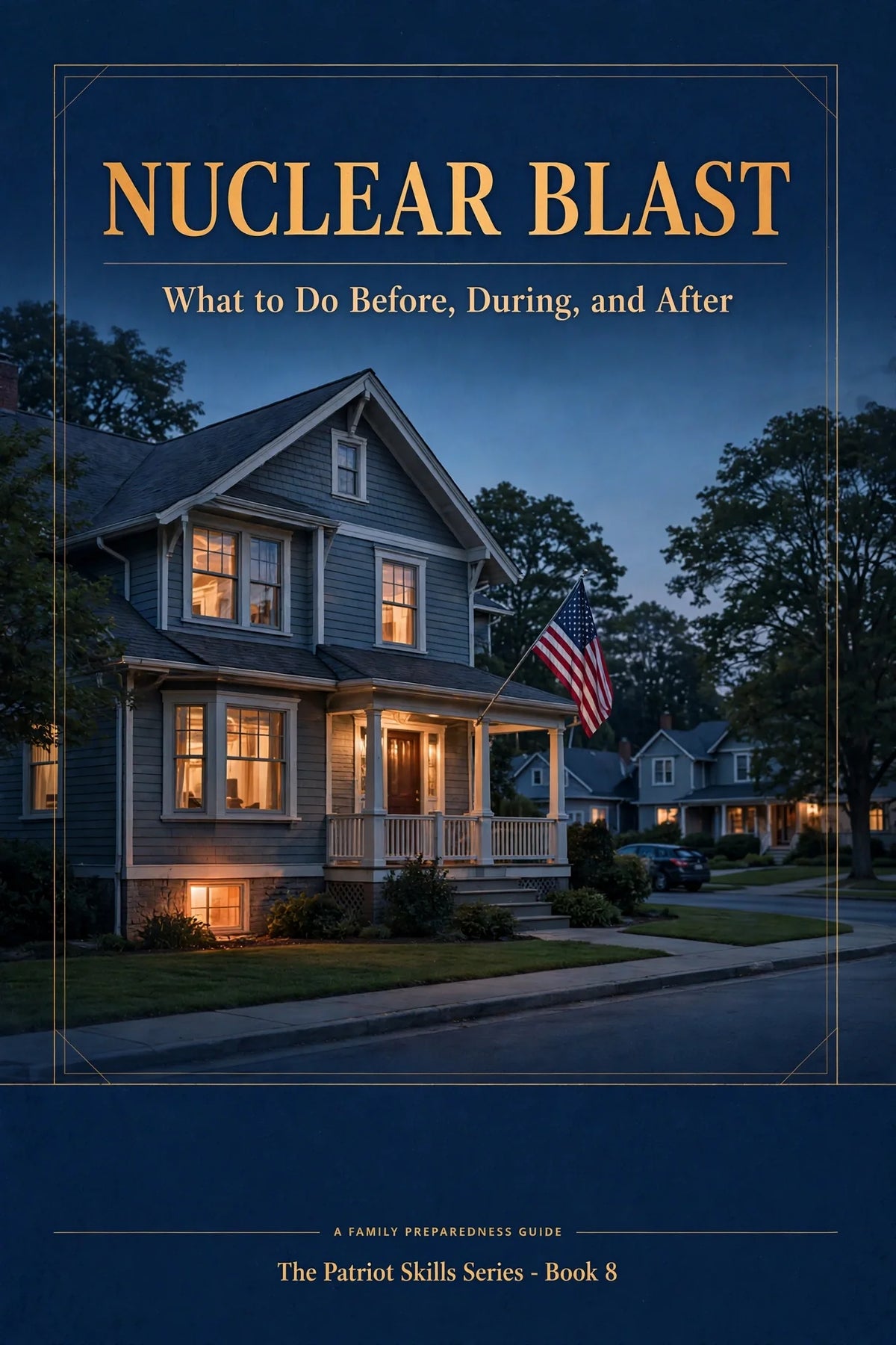 Nuclear Emergency Preparedness Ebook ebook cover by Patriot Tactical, homestead American heritage design – main image