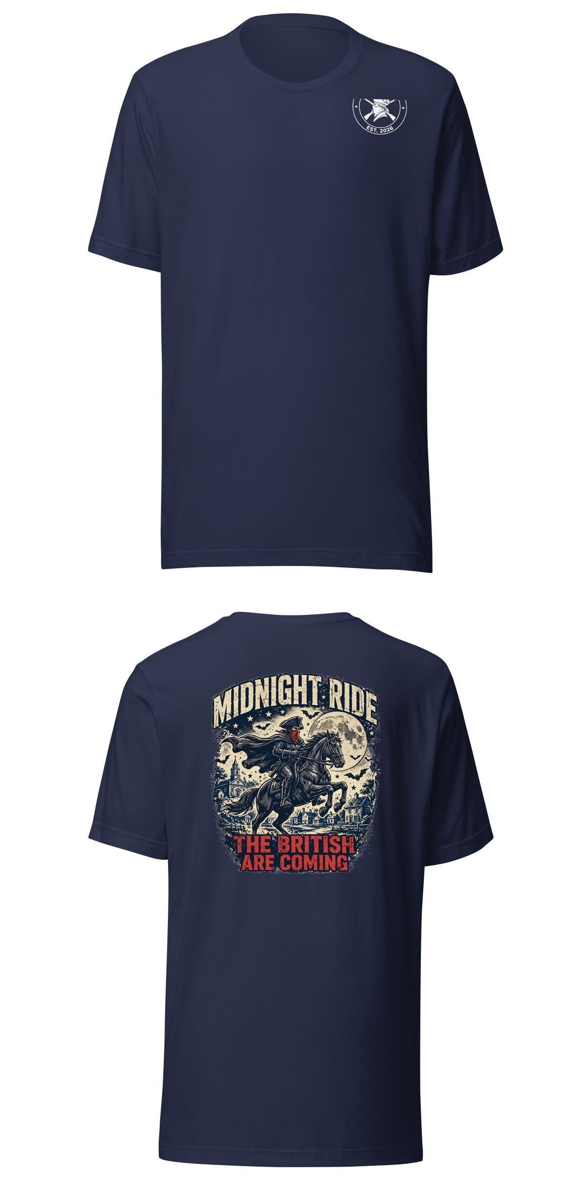 Midnight Ride Tee t-shirt by Patriot Tactical, homestead American heritage design – lifestyle view