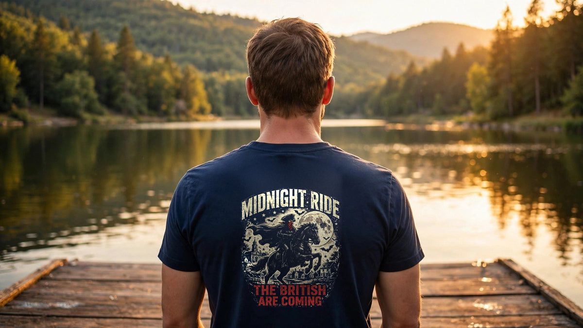 Midnight Ride Tee worn in a lifestyle photo