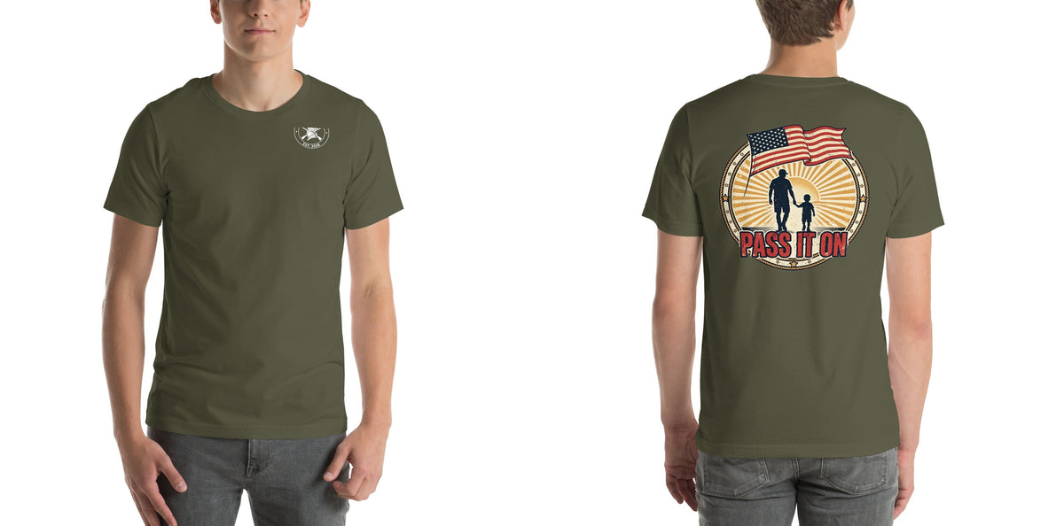 Pass It On Tee t-shirt by Patriot Tactical, homestead American heritage design – main image
