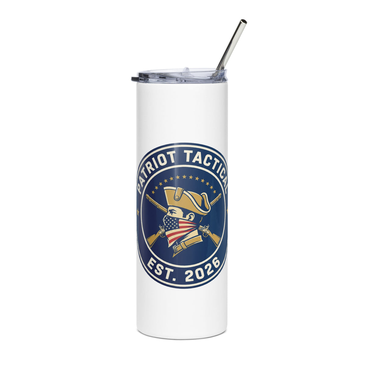 Patriot Tactical Badge Tumbler drinkware by Patriot Tactical, homestead American heritage design – main image