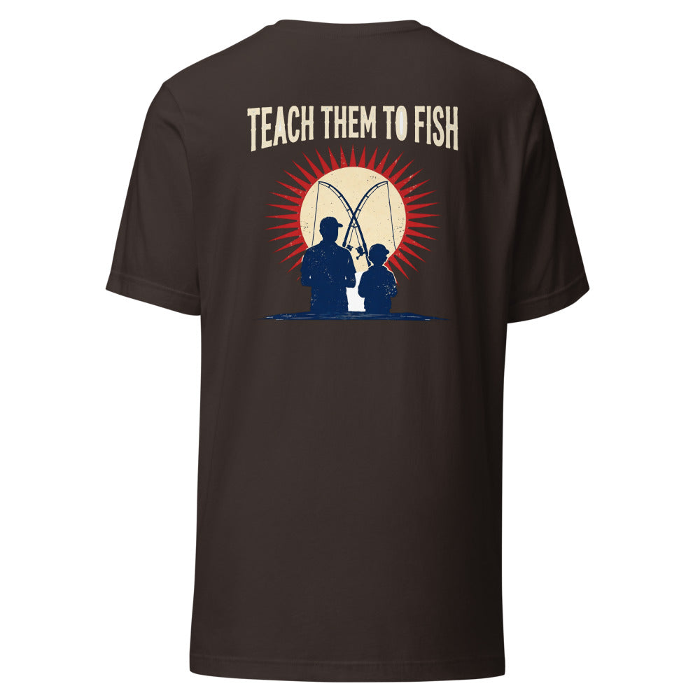 Teach Them to Fish Tee t-shirt by Patriot Tactical, homestead American heritage design – main image