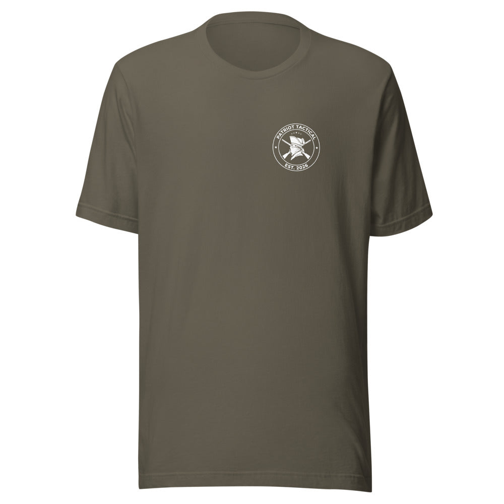 The Old Ways Tee t-shirt by Patriot Tactical, homestead American heritage design – back view