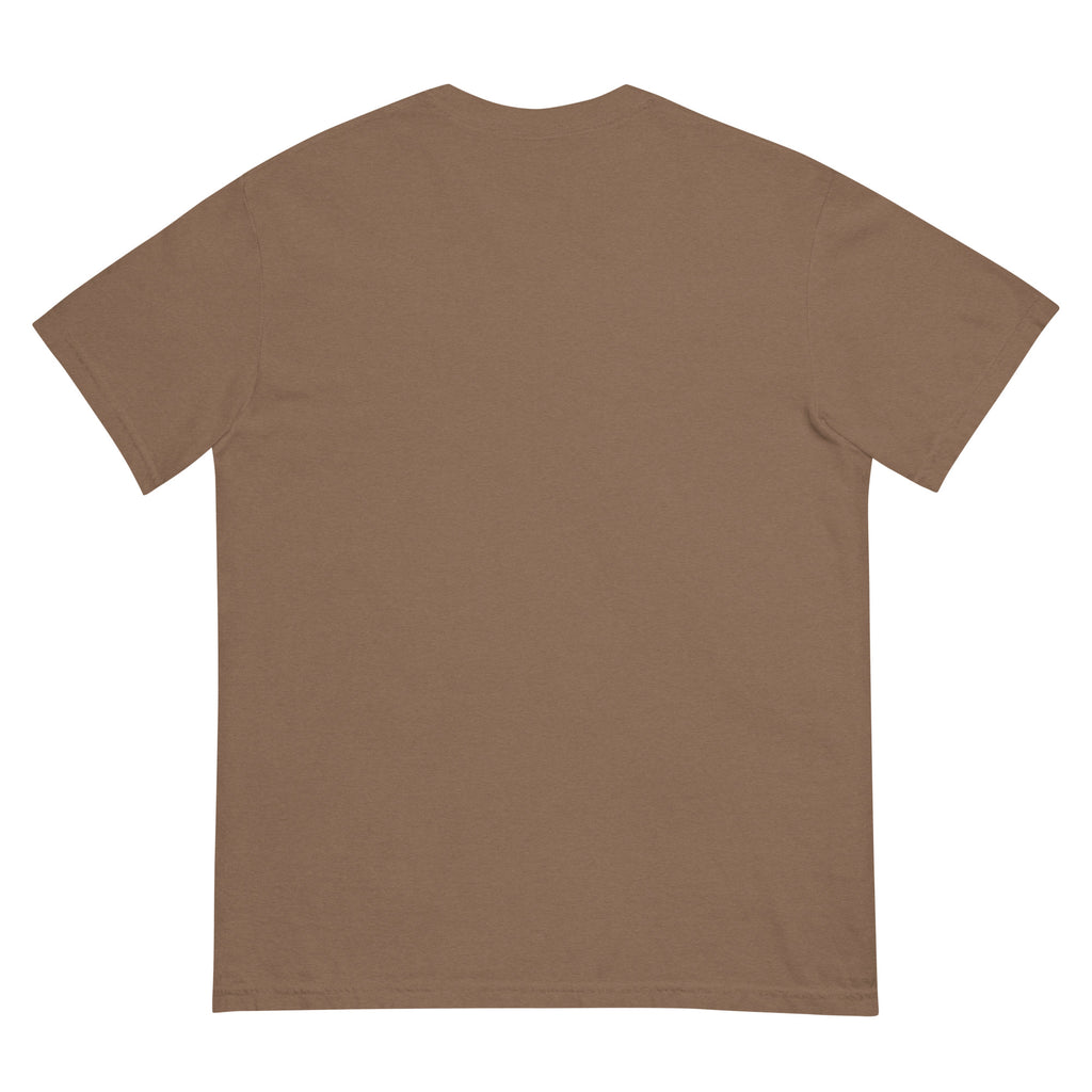 Plain Truth heavyweight tee in Espresso, back view