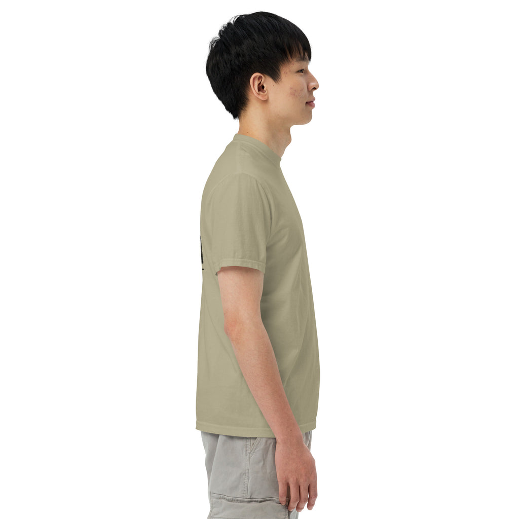 So We Stand The Cavalry Is Us Tee in Khaki, right side view