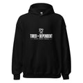 Tired > Dependent Workwear Hoodie in Black, front view