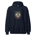 Liberty Bell Christmas Hoodie in Navy, front view