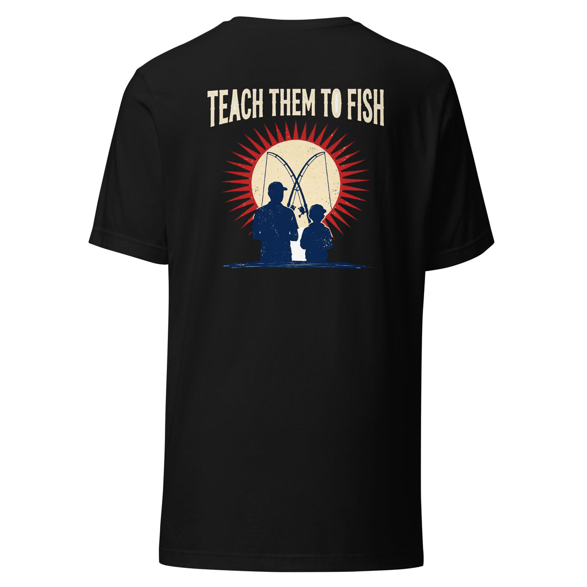Teach Them to Fish Tee t-shirt by Patriot Tactical, homestead American heritage design – product mockup