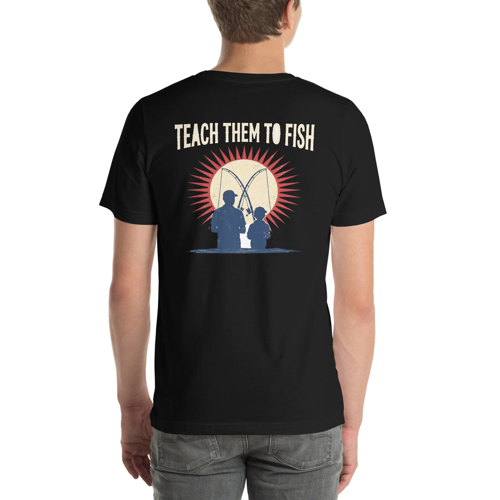 Teach Them to Fish Tee t-shirt by Patriot Tactical, homestead American heritage design – alternate color