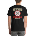 We Watch Back Premium Tee in Black, back view