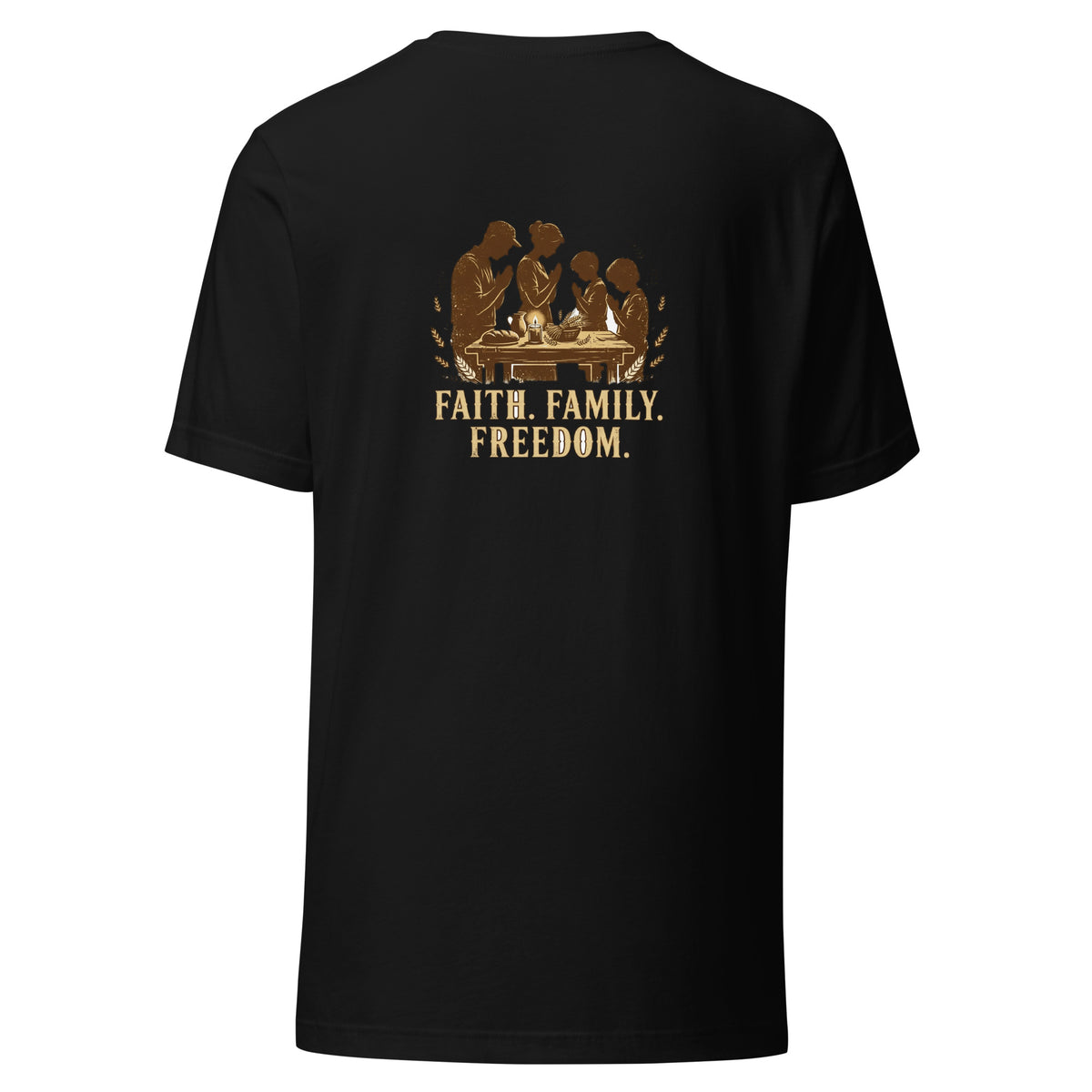 Grace Before Meals Tee t-shirt by Patriot Tactical, homestead American heritage design – product mockup