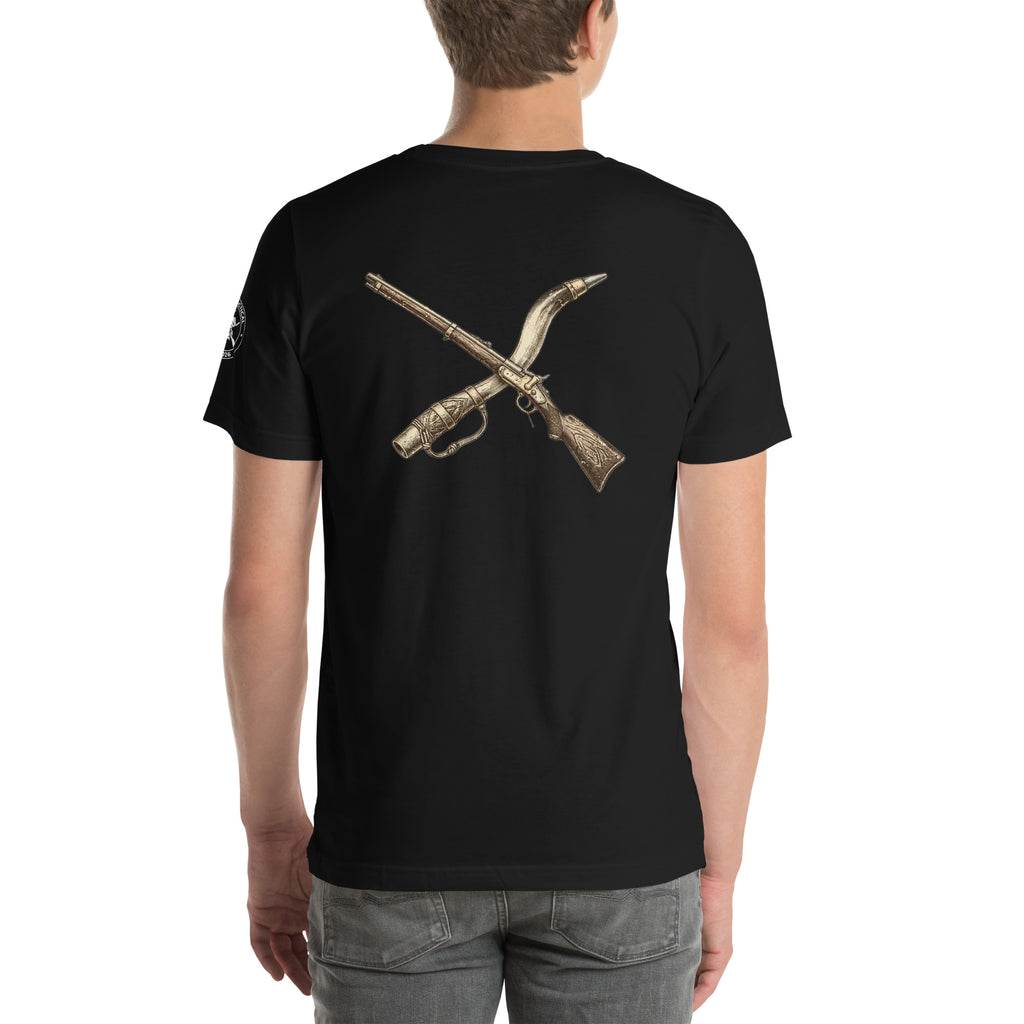 The Long Rifle Tee t-shirt by Patriot Tactical, homestead American heritage design – main image