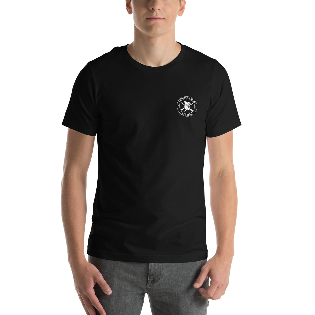 Trick or Treason Tee t-shirt by Patriot Tactical, homestead American heritage design – lifestyle view