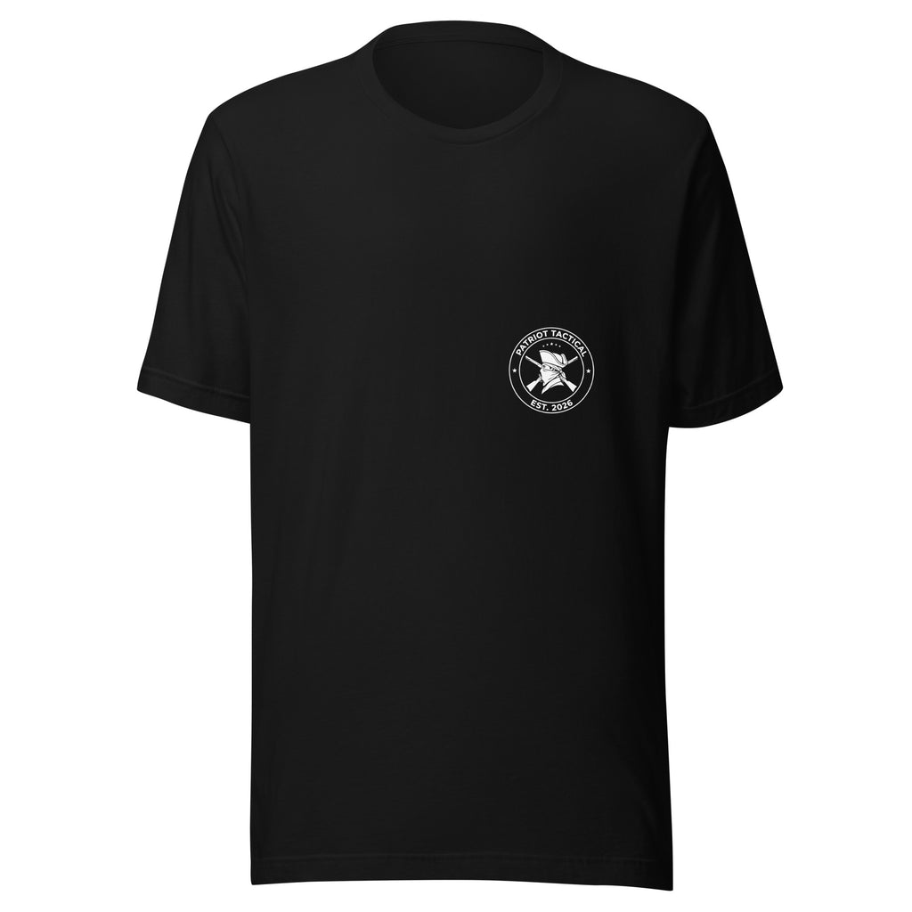 Energy Independence Tee t-shirt by Patriot Tactical, homestead American heritage design – product mockup
