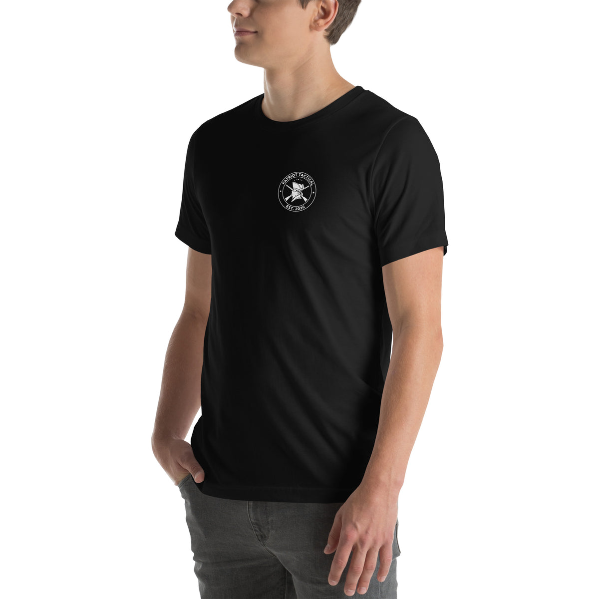 Haunted 1776 Tee t-shirt by Patriot Tactical, homestead American heritage design – detail view