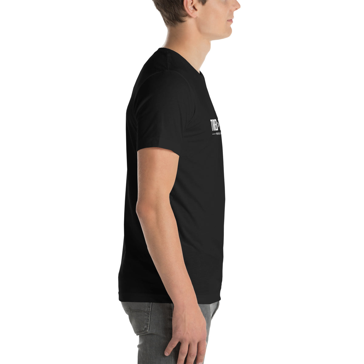 Tired > Dependent Workwear Tee in Black, right side view
