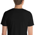 Tired > Dependent Workwear Tee in Black, close-up of the chest print