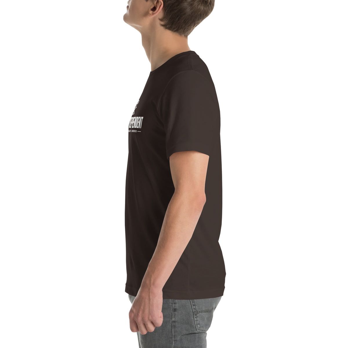 Tired > Dependent Workwear Tee in Brown, left side view