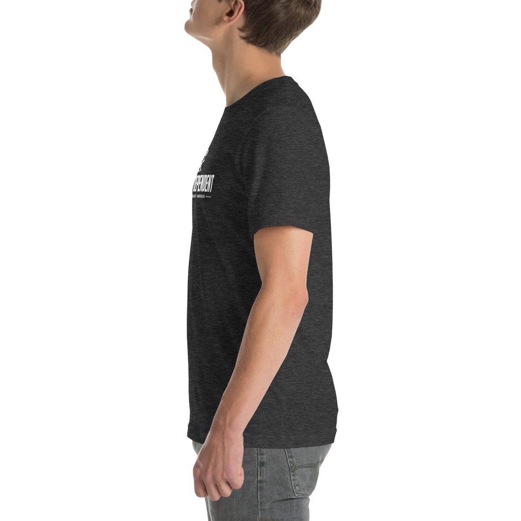 Tired > Dependent Workwear Tee in Dark Grey Heather, left side view