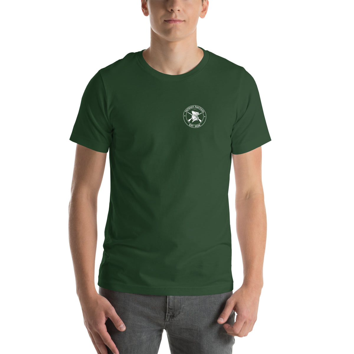 Defend This Tee t-shirt by Patriot Tactical, homestead American heritage design – product mockup