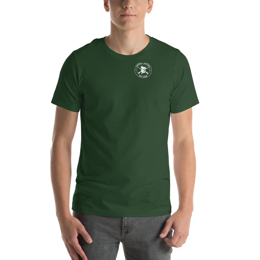 Defend This Tee t-shirt by Patriot Tactical, homestead American heritage design – back view