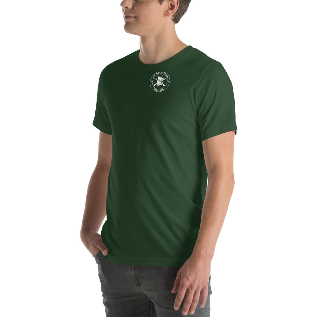 Defend This Tee t-shirt by Patriot Tactical, homestead American heritage design – lifestyle view 9