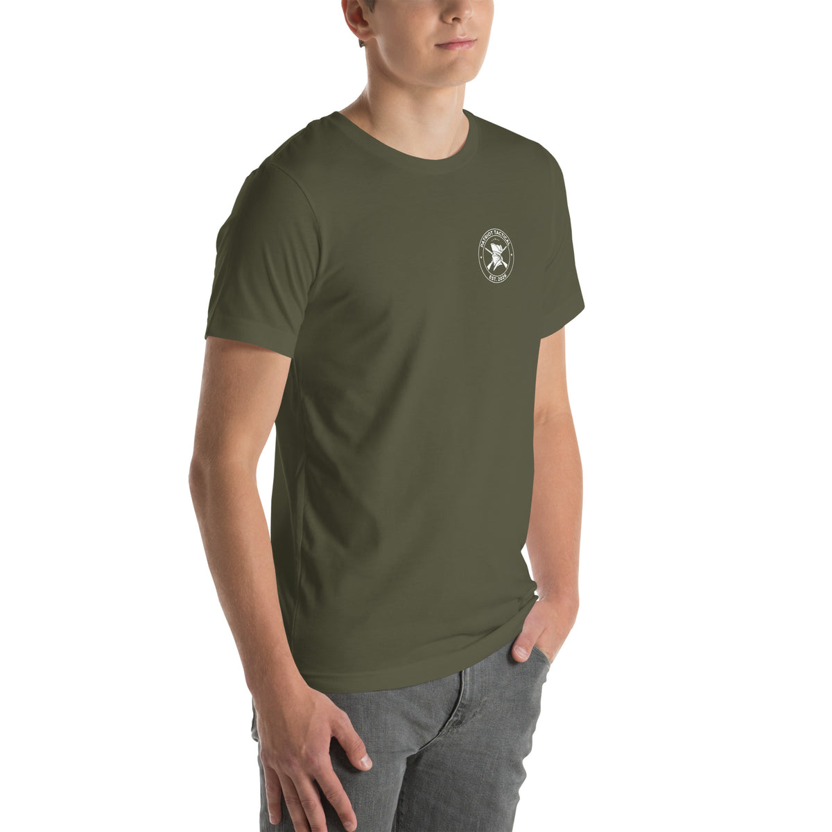 Minuteman Ready Tee t-shirt by Patriot Tactical, homestead American heritage design – alternate color