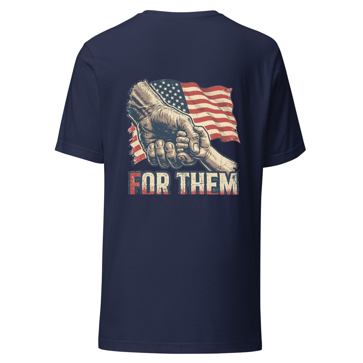 For Them Tee t-shirt by Patriot Tactical, homestead American heritage design – detail view