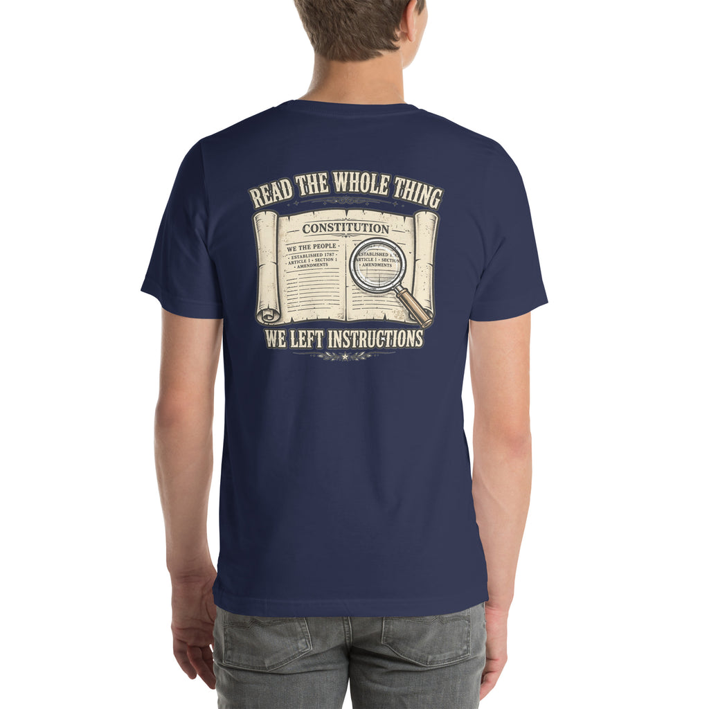 Read the Whole Thing Tee t-shirt by Patriot Tactical, homestead American heritage design – front view 7