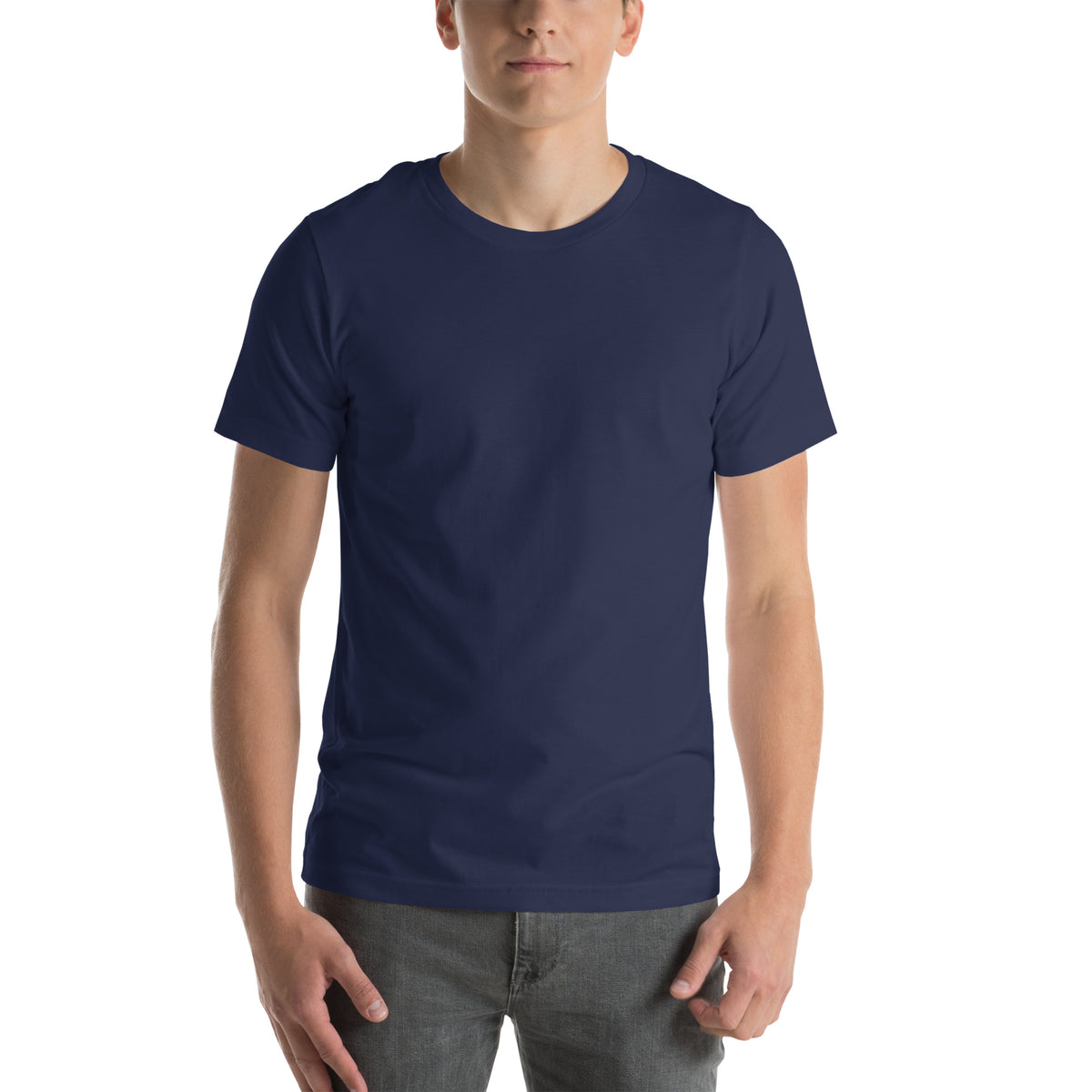 We Watch Back Premium Tee in Navy, front view