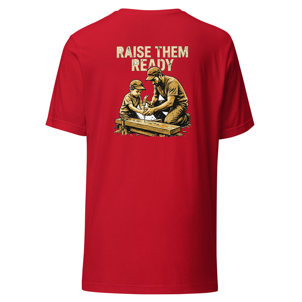 Raise Them Ready Tee t-shirt by Patriot Tactical, homestead American heritage design – main image