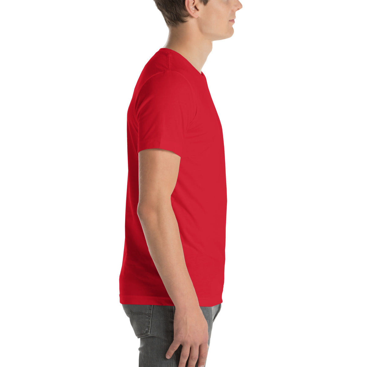 Old Enough To Carry Premium Tee in Red, right side view