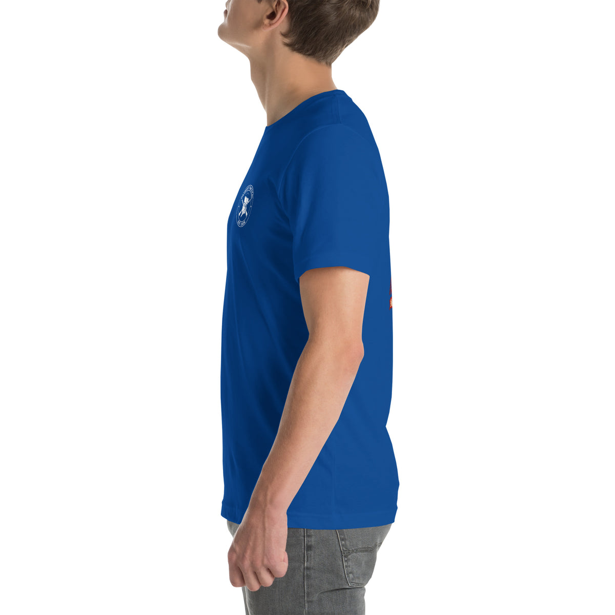 Old Enough To Carry Premium Tee in True Royal, left side view