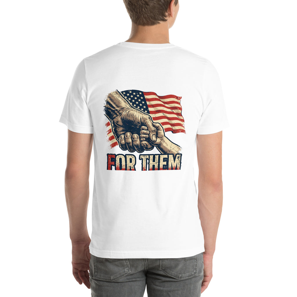 For Them Tee t-shirt by Patriot Tactical, homestead American heritage design – detail view 10