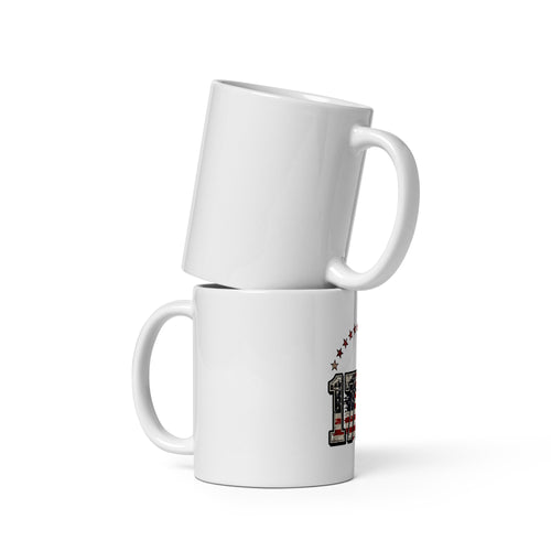 1776 Stencil Coffee Mug drinkware by Patriot Tactical, homestead American heritage design – main image