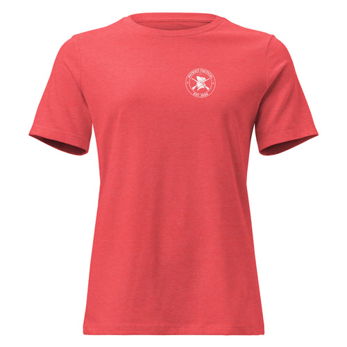 Beauty and Backbone Women's Tee t-shirt by Patriot Tactical, homestead American heritage design – product mockup