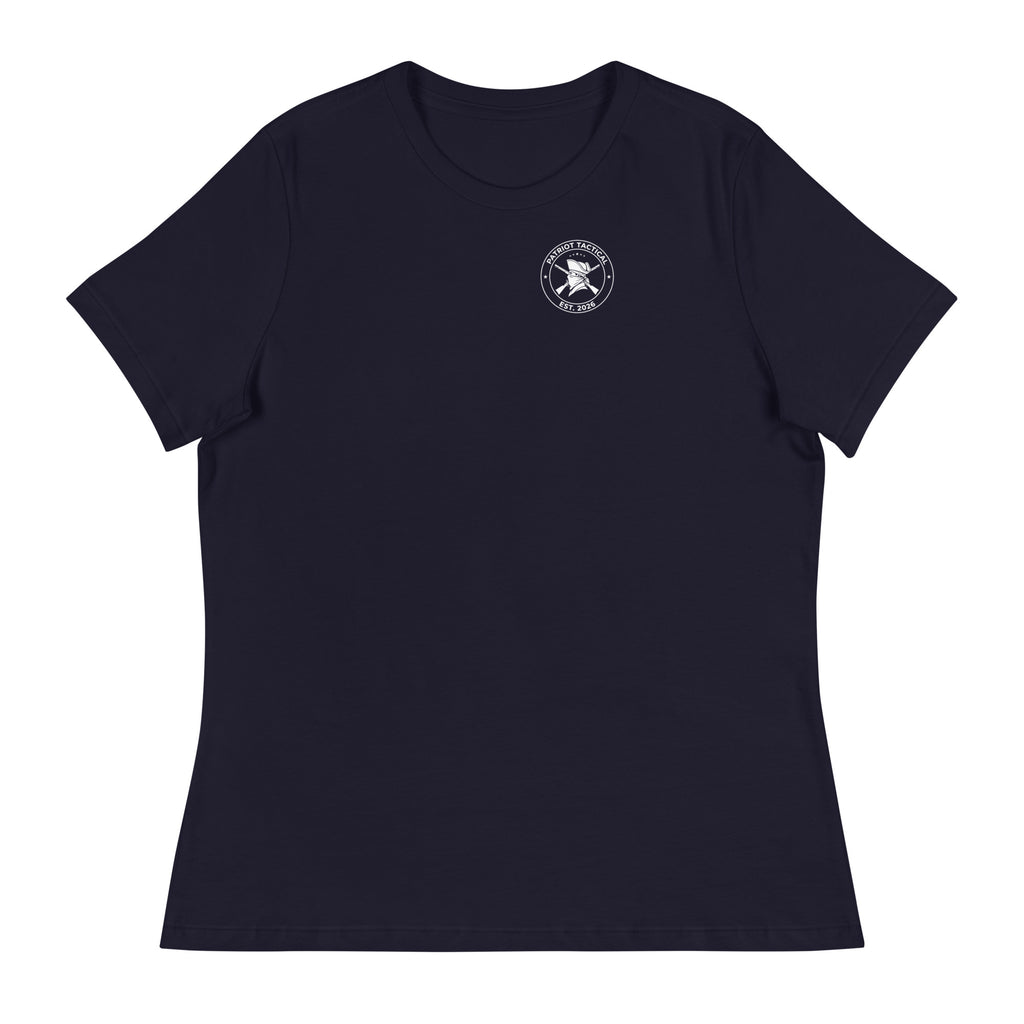 Beauty and Backbone Women's Tee t-shirt by Patriot Tactical, homestead American heritage design – lifestyle view 9